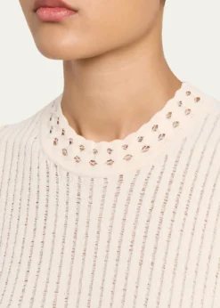 Jason Wu CollectionOpenwork Cable Knit Sleeveless Sweater