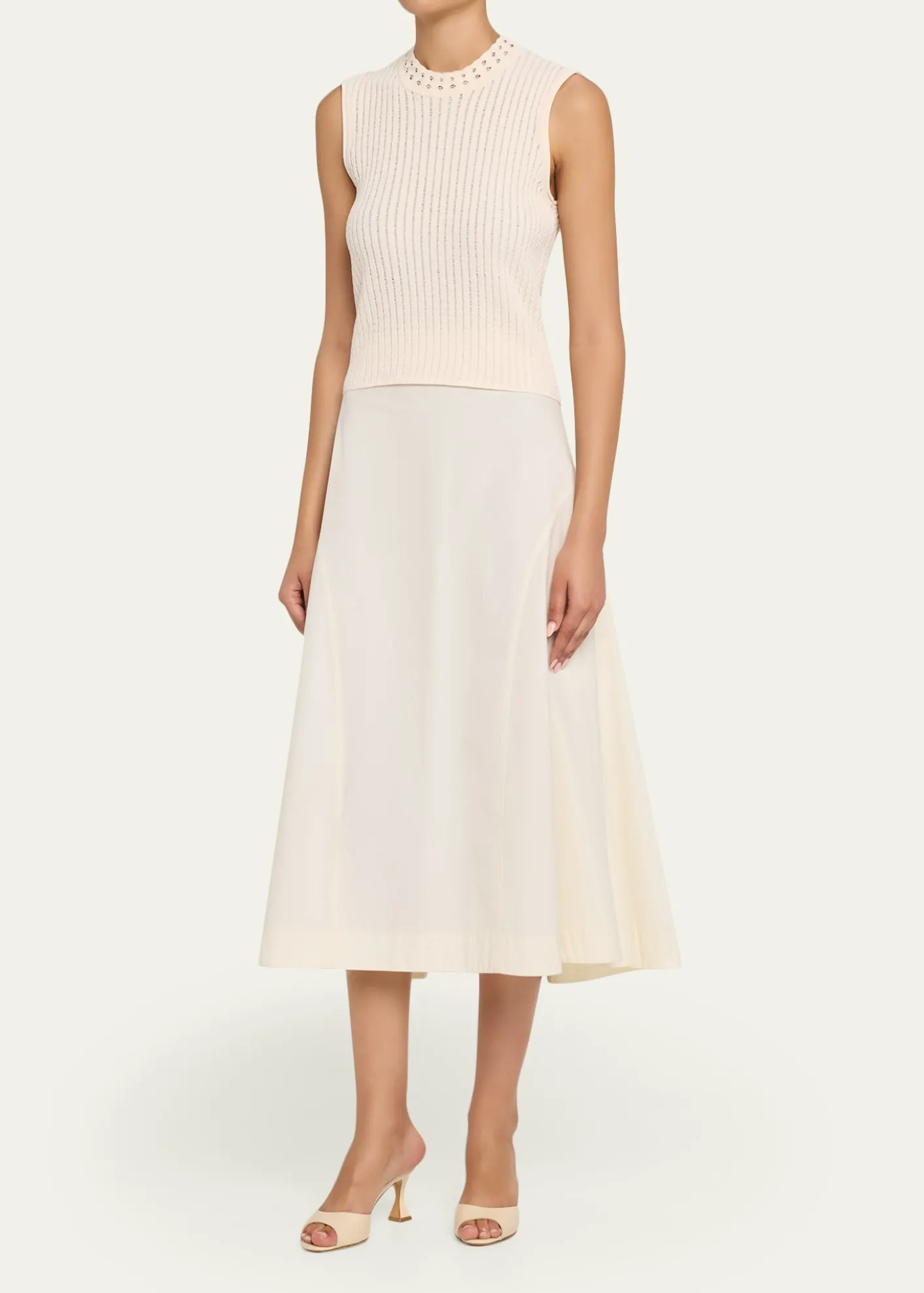 Jason Wu CollectionOpenwork Cable Knit Sleeveless Sweater