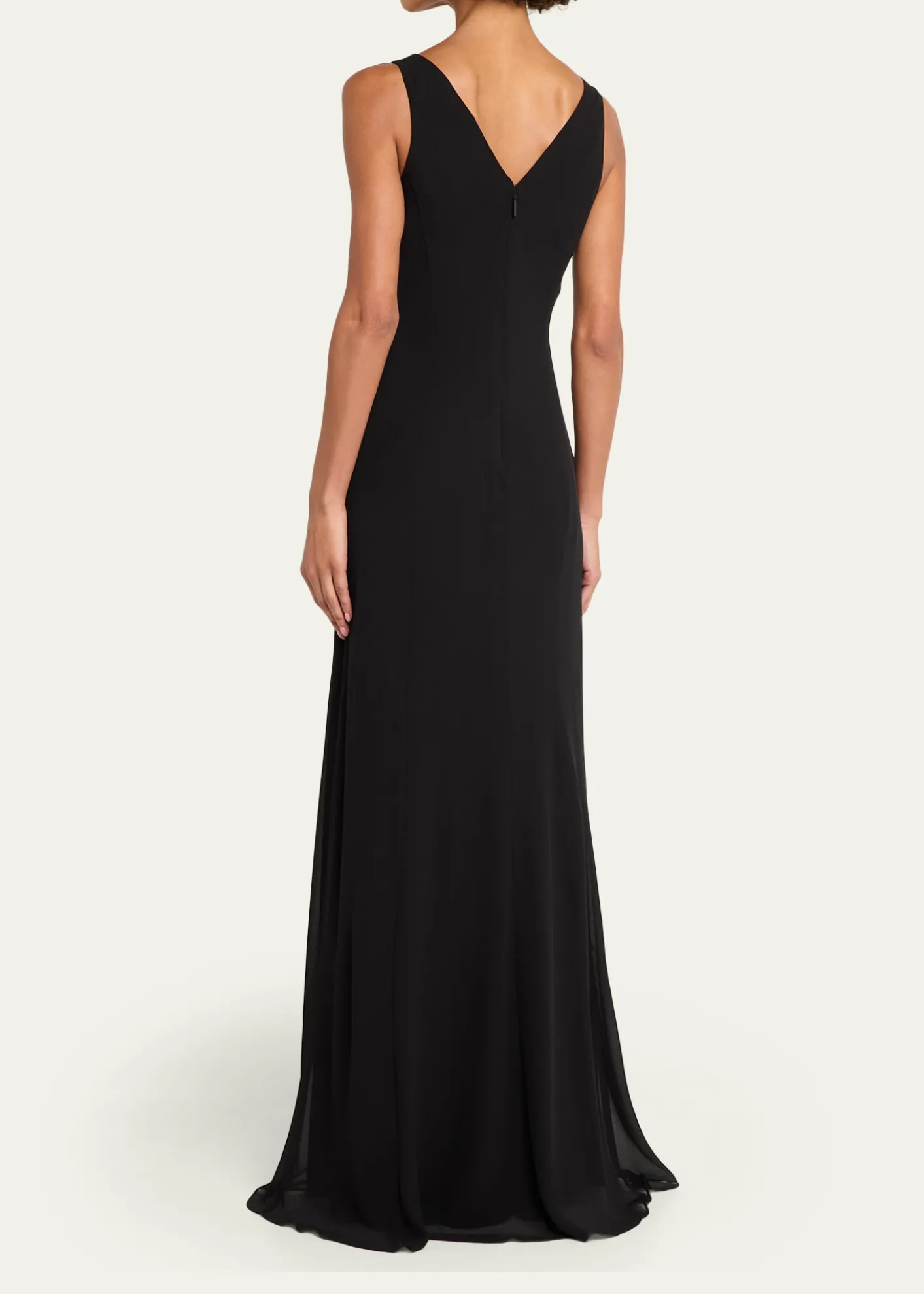 Jason Wu CollectionPlunging Cowl-Neck Sleeveless Crepe Gown