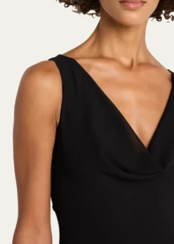Jason Wu CollectionPlunging Cowl-Neck Sleeveless Crepe Gown