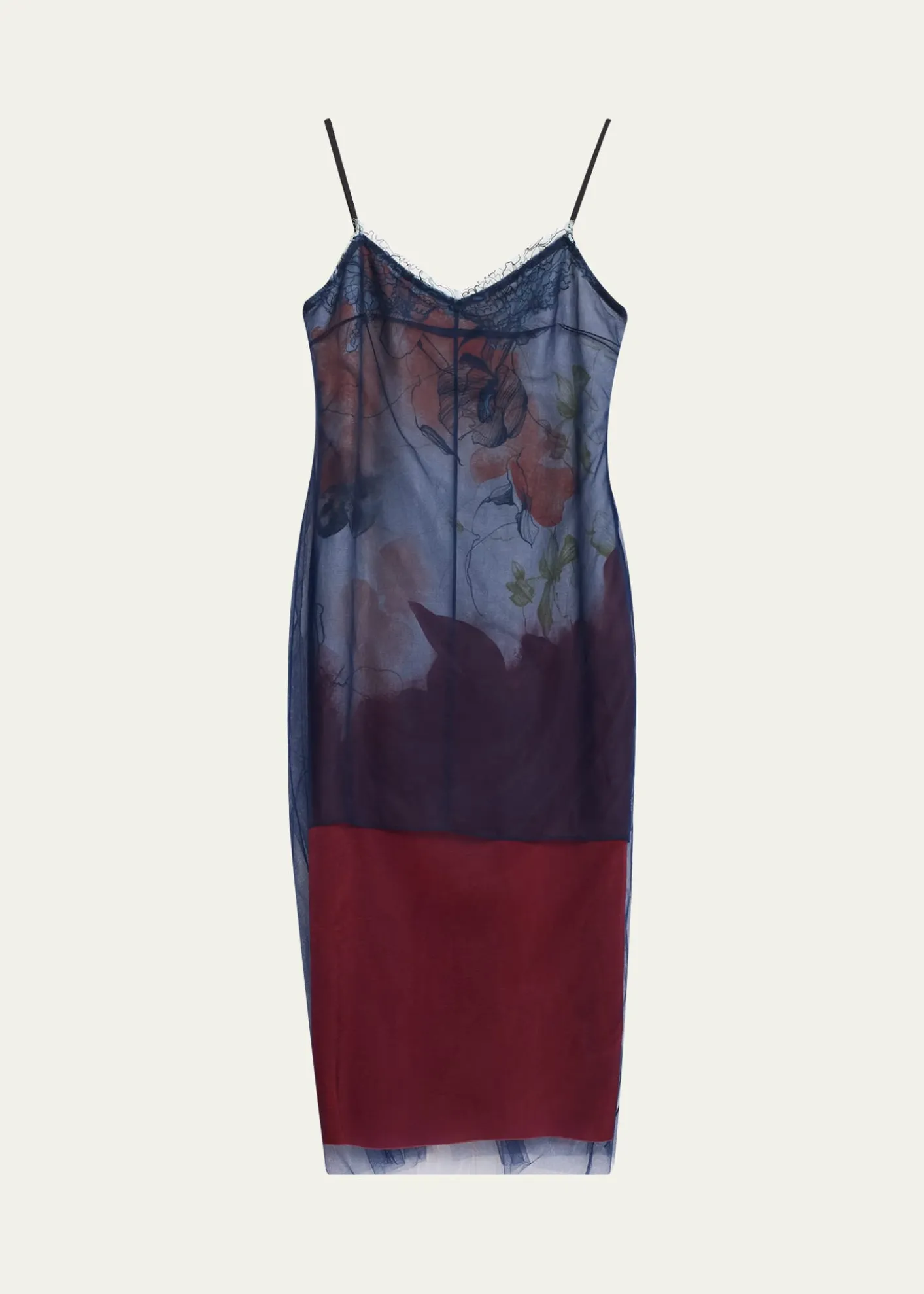 Jason Wu CollectionShadow Floral Layered Midi Dress