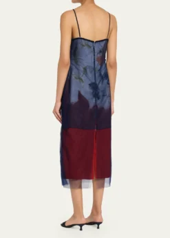 Jason Wu CollectionShadow Floral Layered Midi Dress