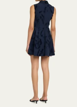 Jason Wu CollectionSleeveless Fringed Cotton Fil Coupe Mini Shirtdress