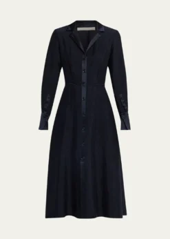 Jason Wu CollectionWashed Twill Layered Midi Shirtdress
