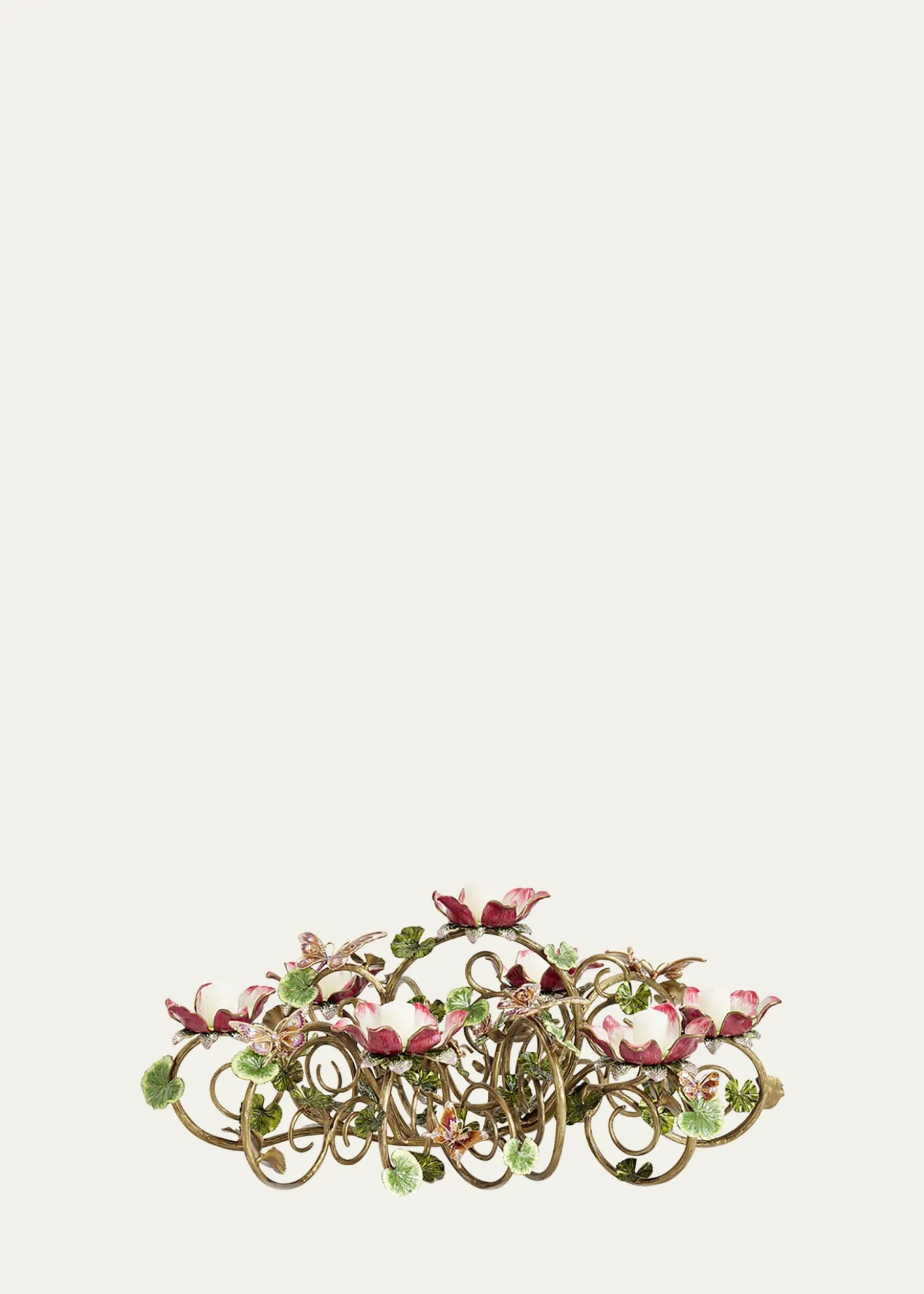 Jay StrongwaterFloral & Butterfly Candelabra
