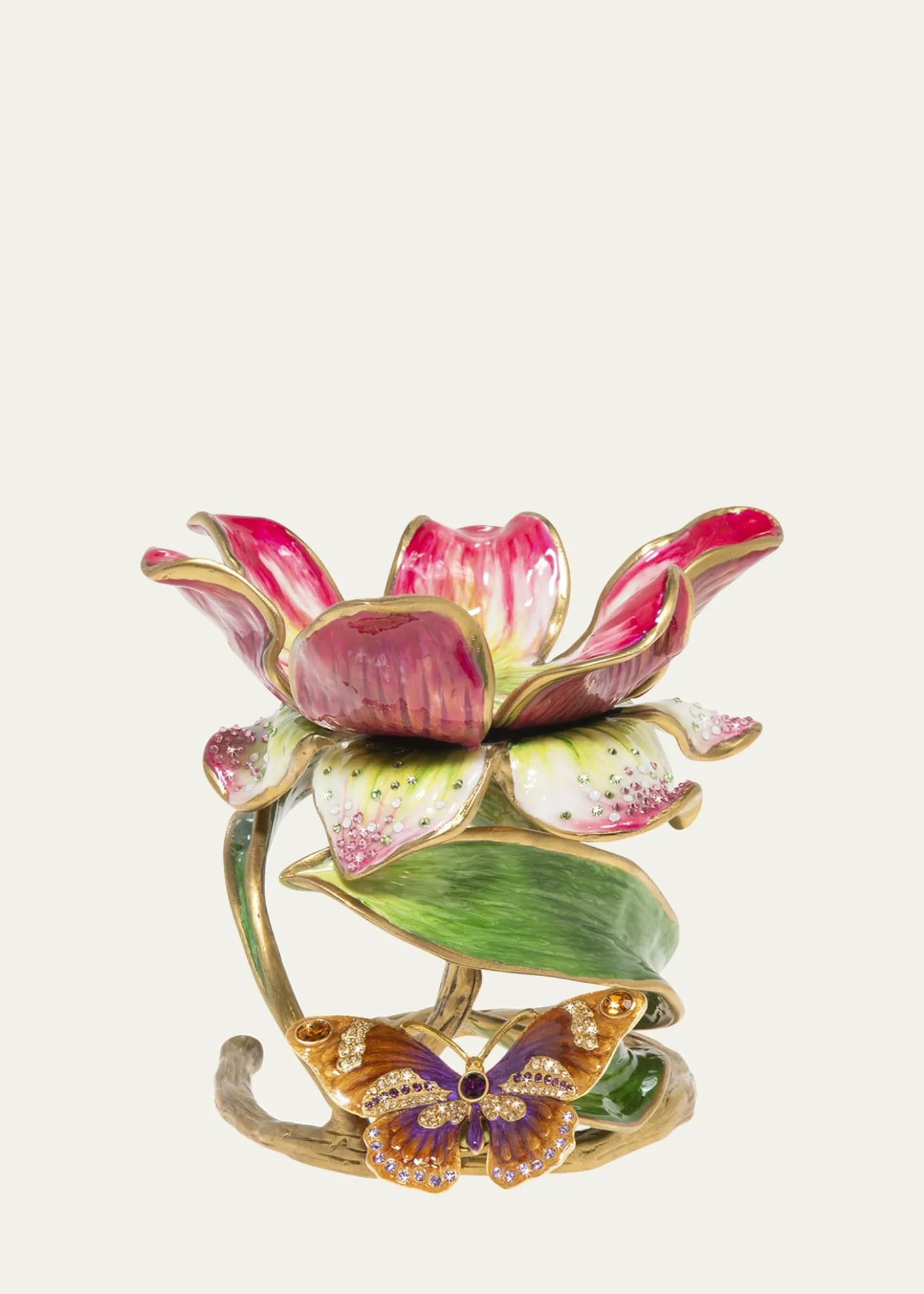 Jay StrongwaterFloral 7" Pillar Candle Holder