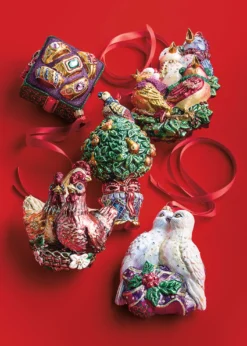 Jay StrongwaterFour Calling Birds Glass Ornament