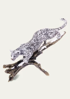 Jay StrongwaterSnow Leopard Descending Branch Tabletop Object