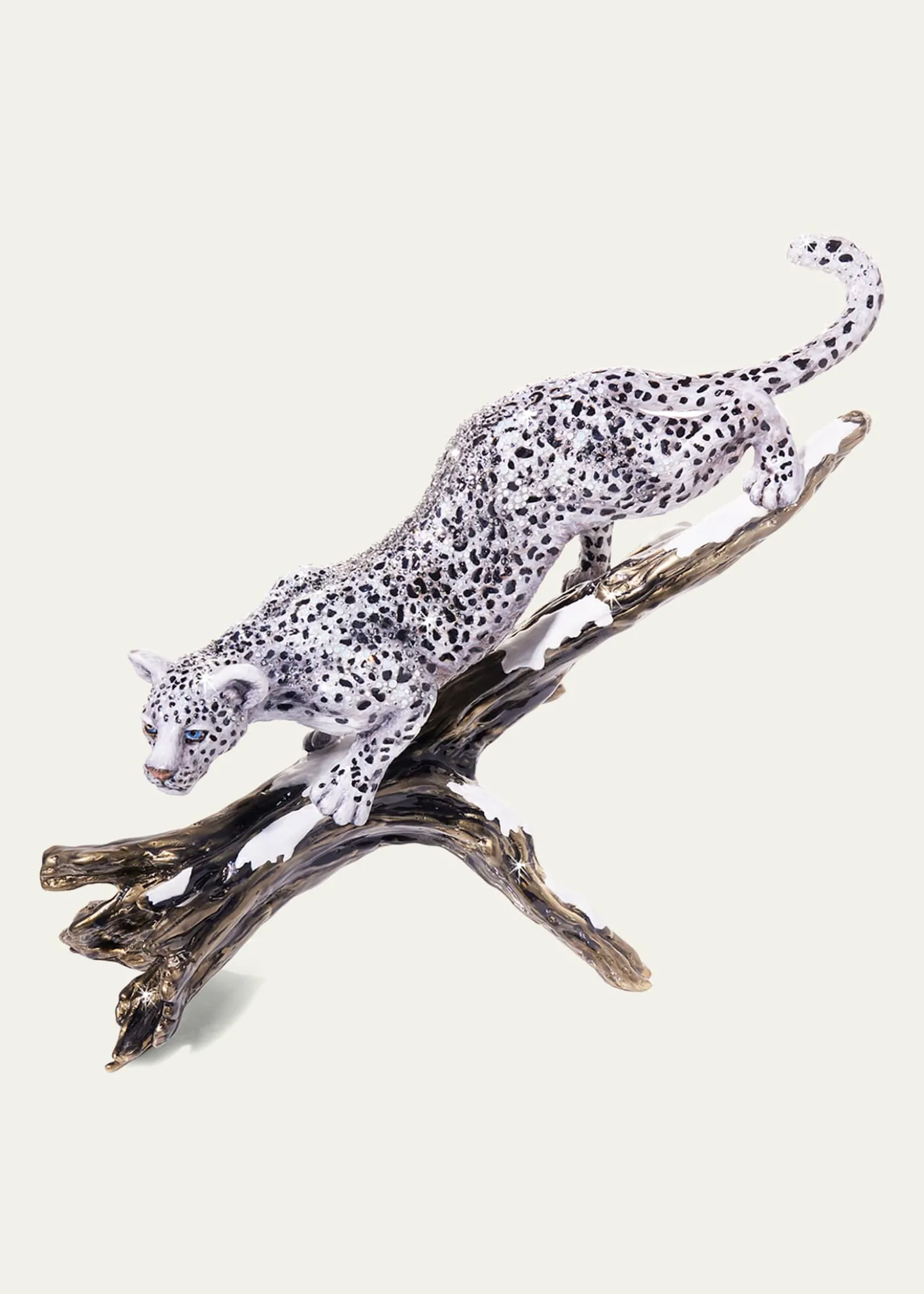 Jay StrongwaterSnow Leopard Descending Branch Tabletop Object