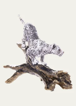 Jay StrongwaterSnow Leopard Descending Branch Tabletop Object