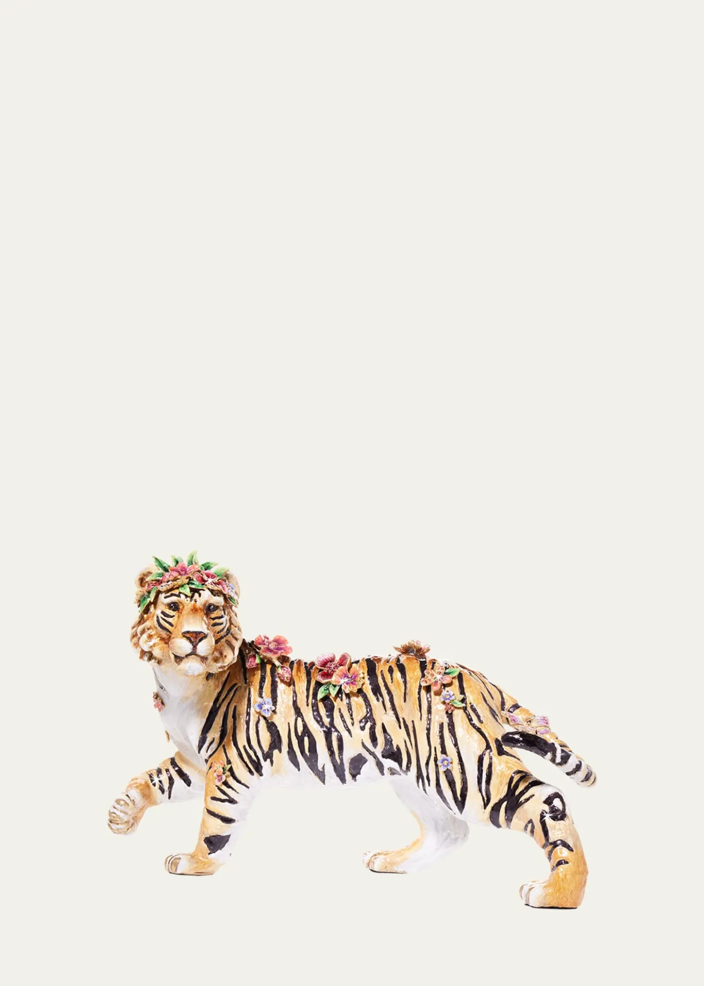 Jay StrongwaterTiger with Flower Crown Figure