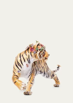 Jay StrongwaterTiger with Flower Crown Figure