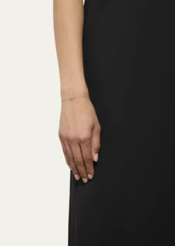 Jennifer Meyer18k Gold Mini Wishbone Chain Bracelet on a 14k Chain
