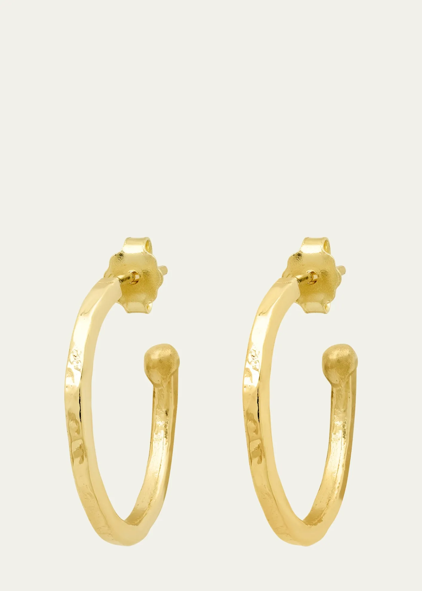Jennifer Meyer18k Small Hammered Bangle Hoop Earrings