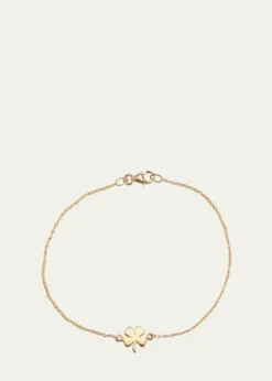 Jennifer Meyer18k Yellow Gold Mini Clover Chain Bracelet