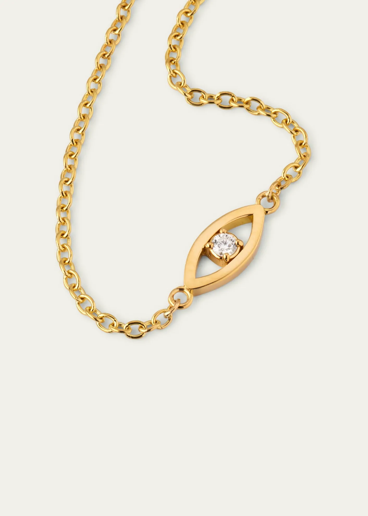 Jennifer MeyerMini Open Evil Eye Bracelet with Diamond