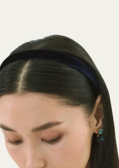 Jennifer BehrLacey Velvet Silk Skinny Headband