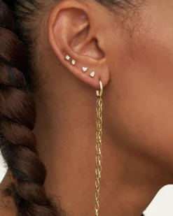 Jennifer MeyerEdith Link Stud Earrings with Edith Link Fringe