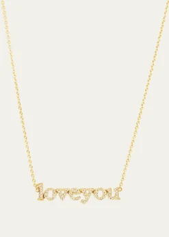 Jennifer Meyer18k Diamond Love You Necklace