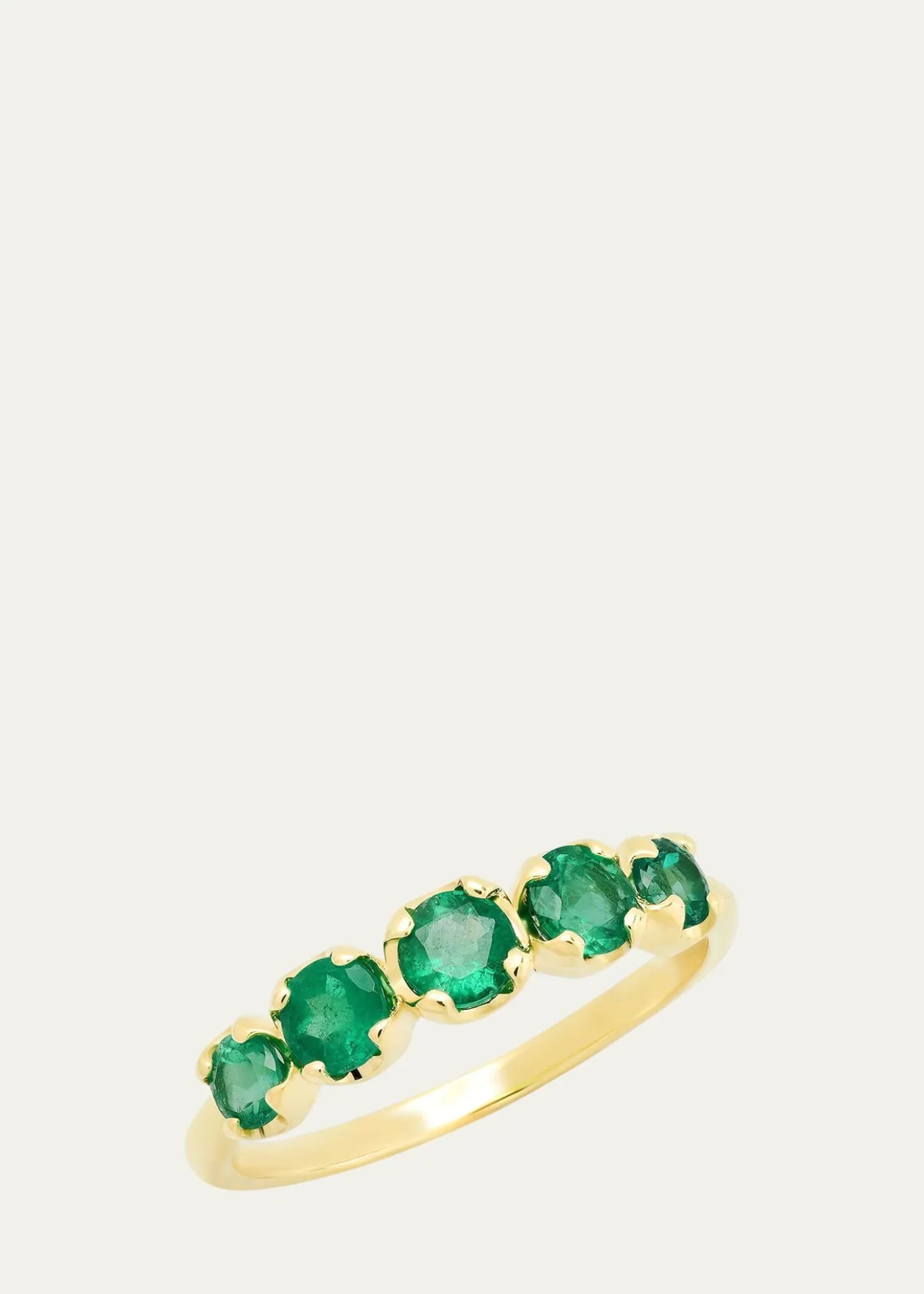 Jennifer Meyer18k Graduated Emerald Ring