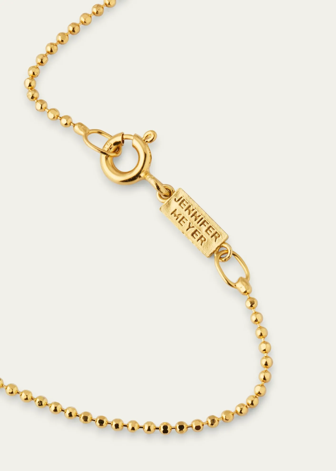 Jennifer Meyer18K Large Diamond Open Clover Pendant Necklace