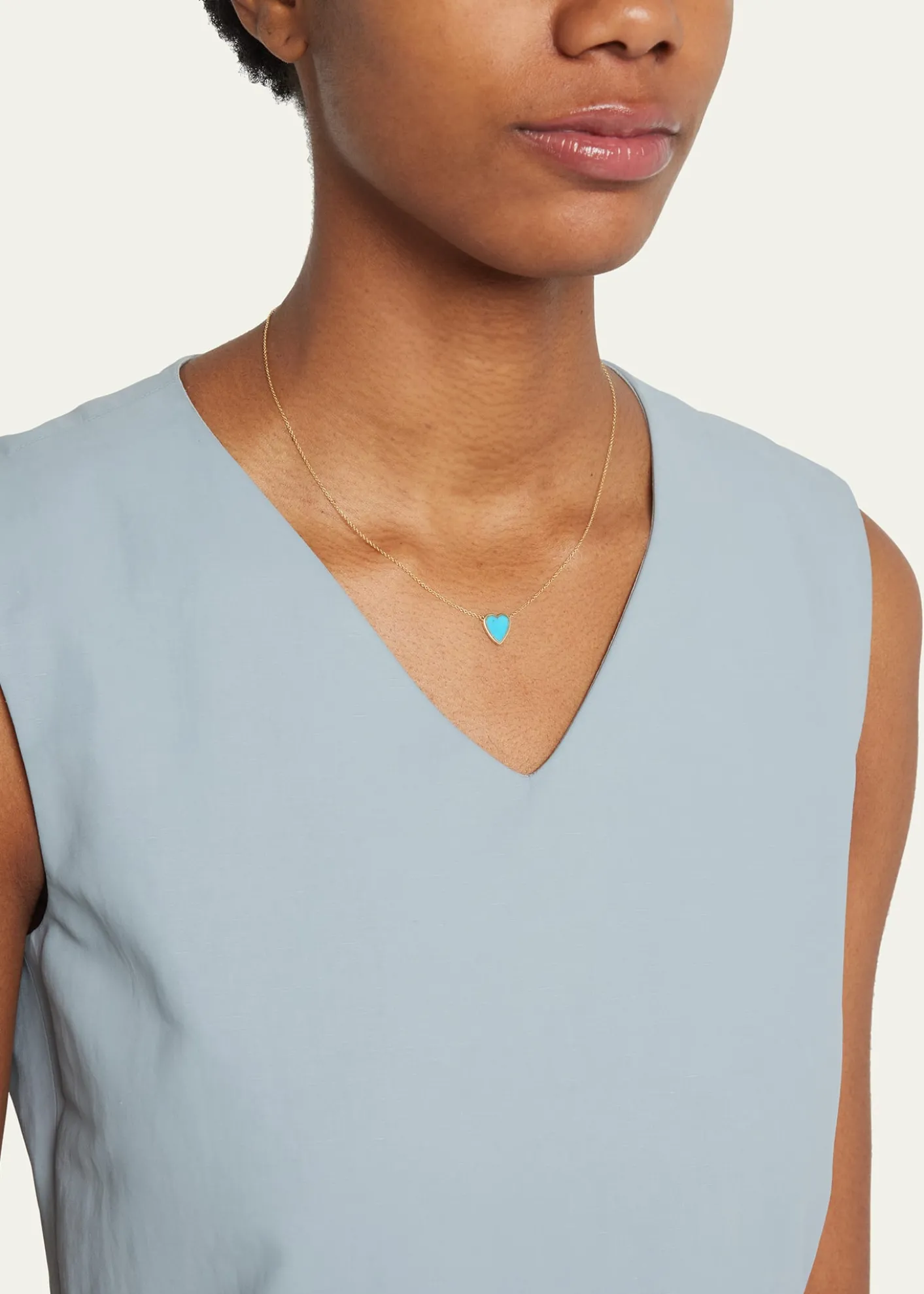 Jennifer Meyer18k Mini Inlay Heart Necklace