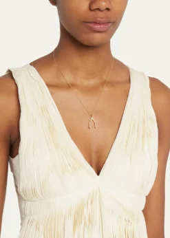 Jennifer Meyer18k Wishbone Pendant Necklace