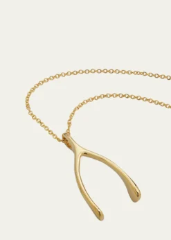Jennifer Meyer18k Wishbone Pendant Necklace