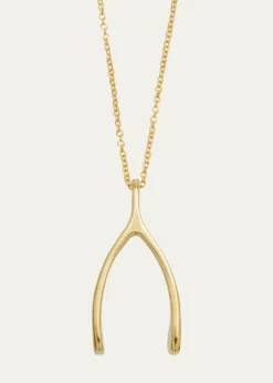 Jennifer Meyer18k Wishbone Pendant Necklace