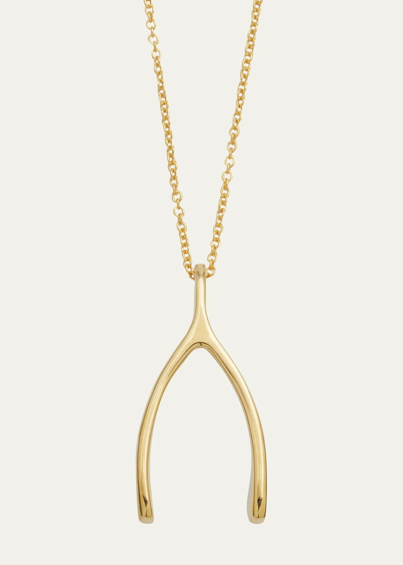 Jennifer Meyer18k Wishbone Pendant Necklace