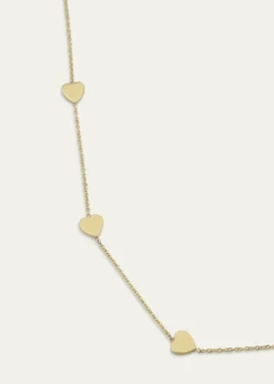 Jennifer Meyer18k Yellow Gold Hearts by The Inch Necklace