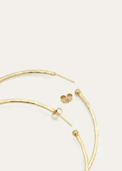 Jennifer MeyerMedium Hammered Bangle Hoop Earrings