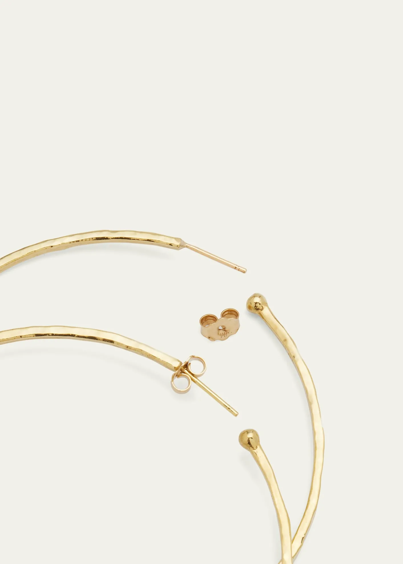 Jennifer MeyerMedium Hammered Bangle Hoop Earrings