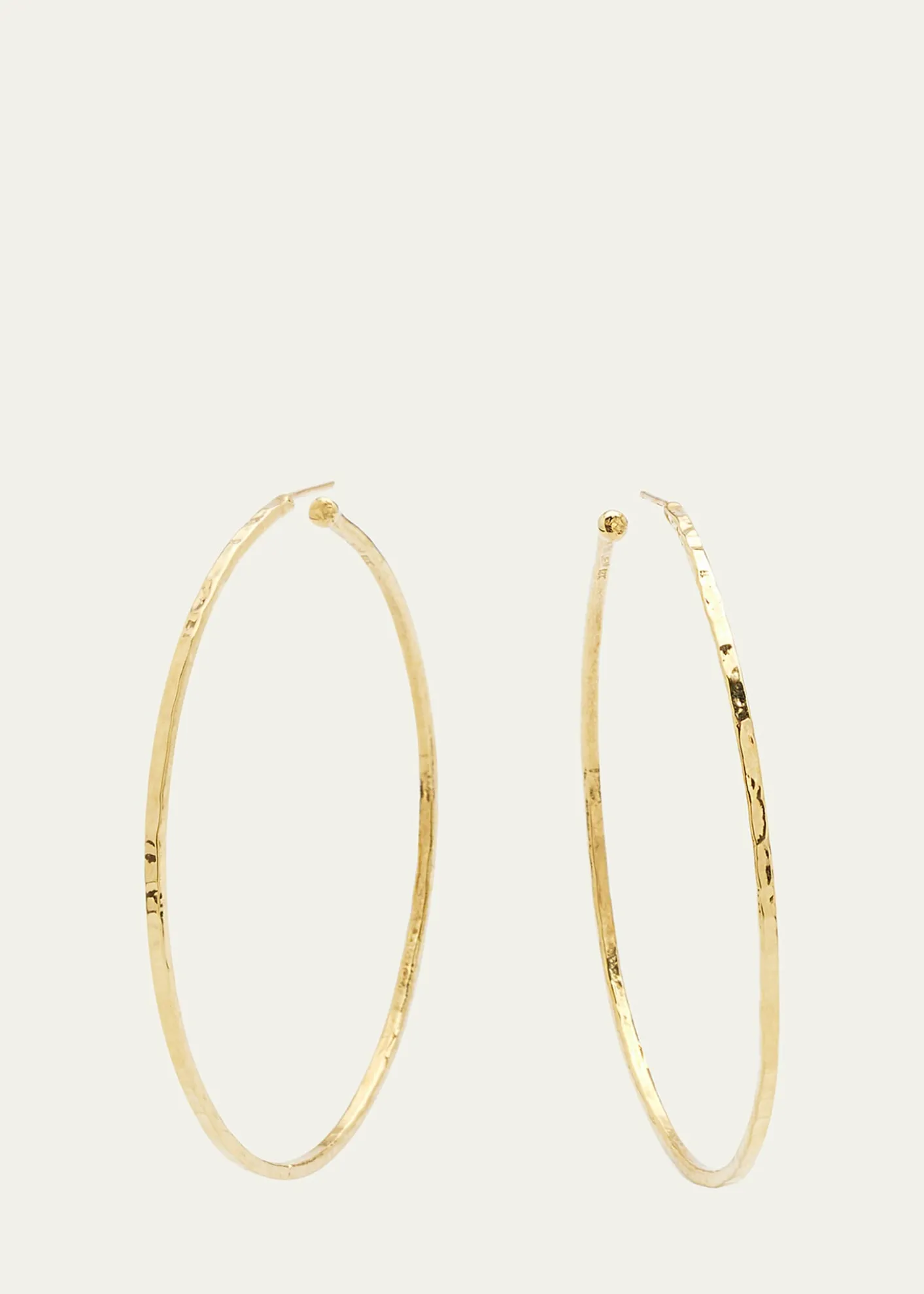 Jennifer MeyerMedium Hammered Bangle Hoop Earrings