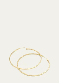 Jennifer MeyerMedium Hammered Bangle Hoop Earrings