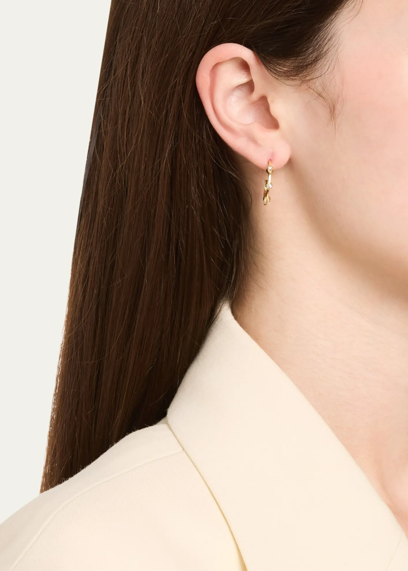 Jennifer MeyerSmall Diamond Hoop Earrings
