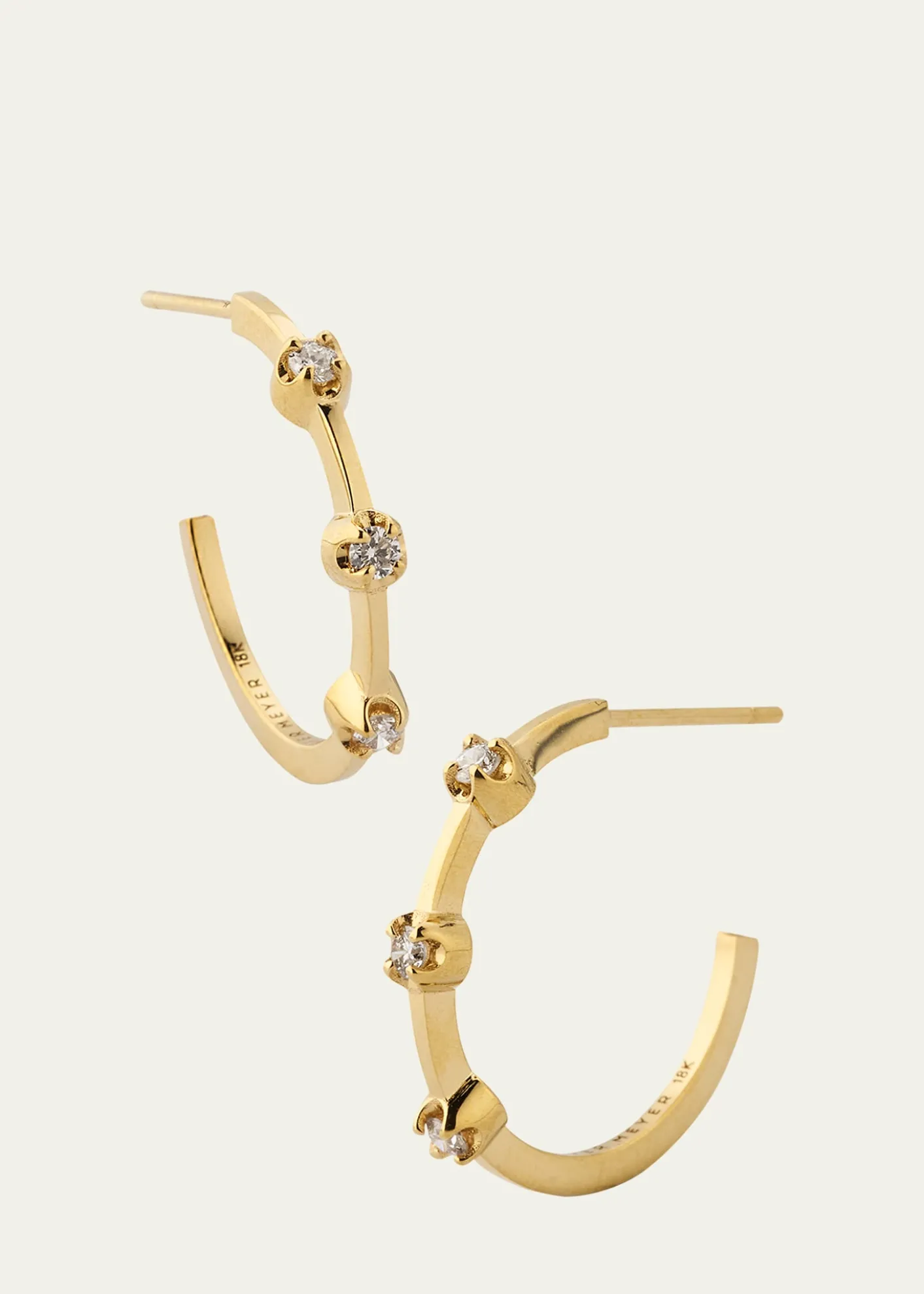 Jennifer MeyerSmall Diamond Hoop Earrings