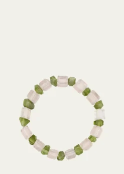 JIA JIAGaia Rose Quartz & Peridot Stretch Bracelet
