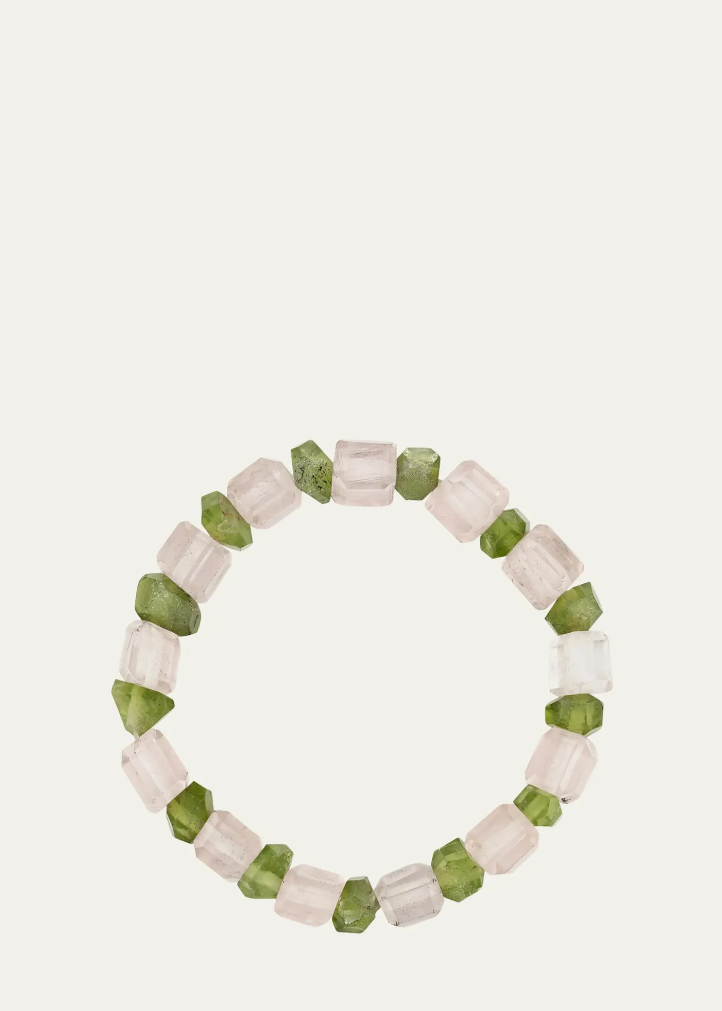 JIA JIAGaia Rose Quartz & Peridot Stretch Bracelet