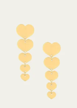JIA JIA14K Gold Love Heart Drop Earrings