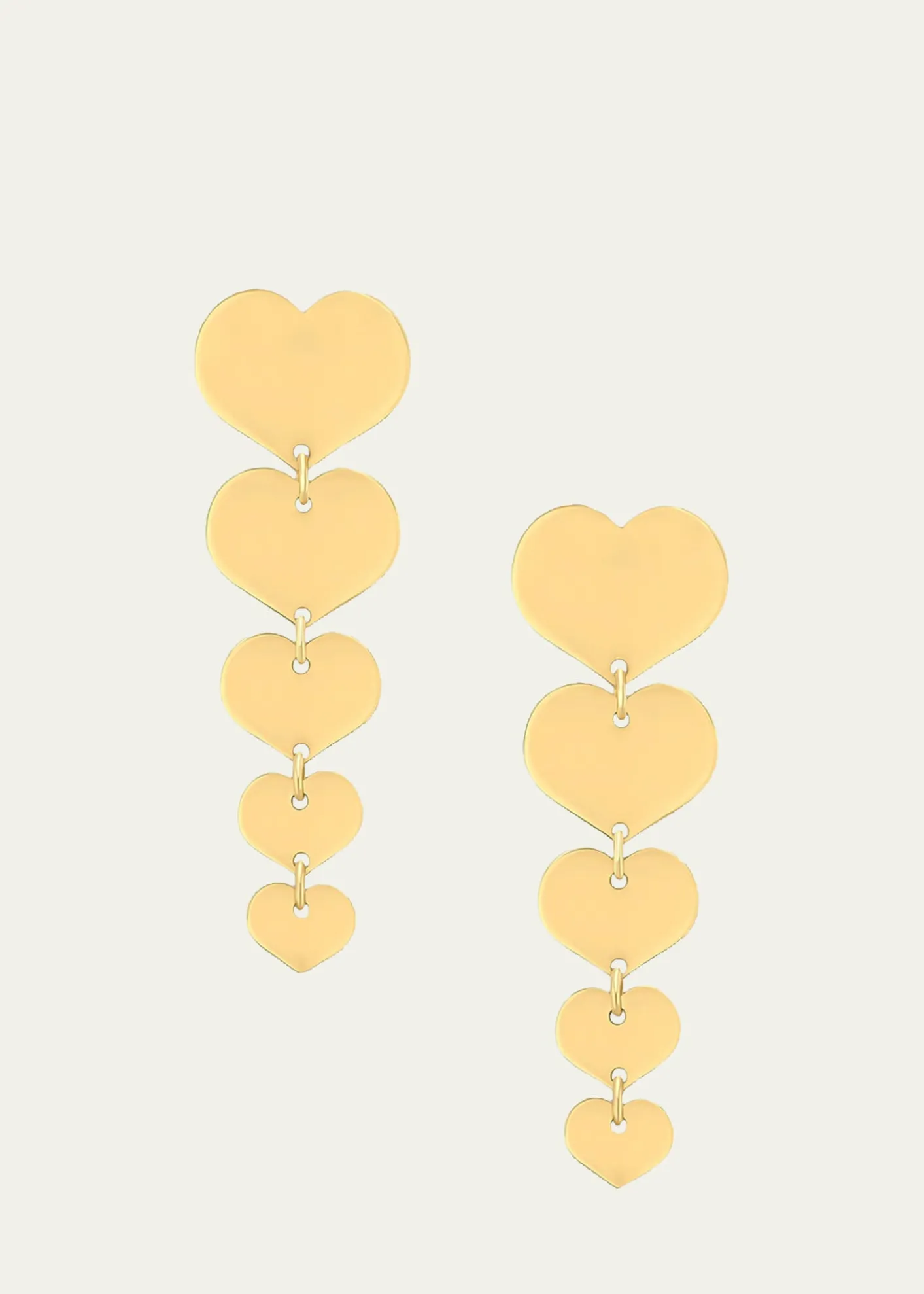 JIA JIA14K Gold Love Heart Drop Earrings