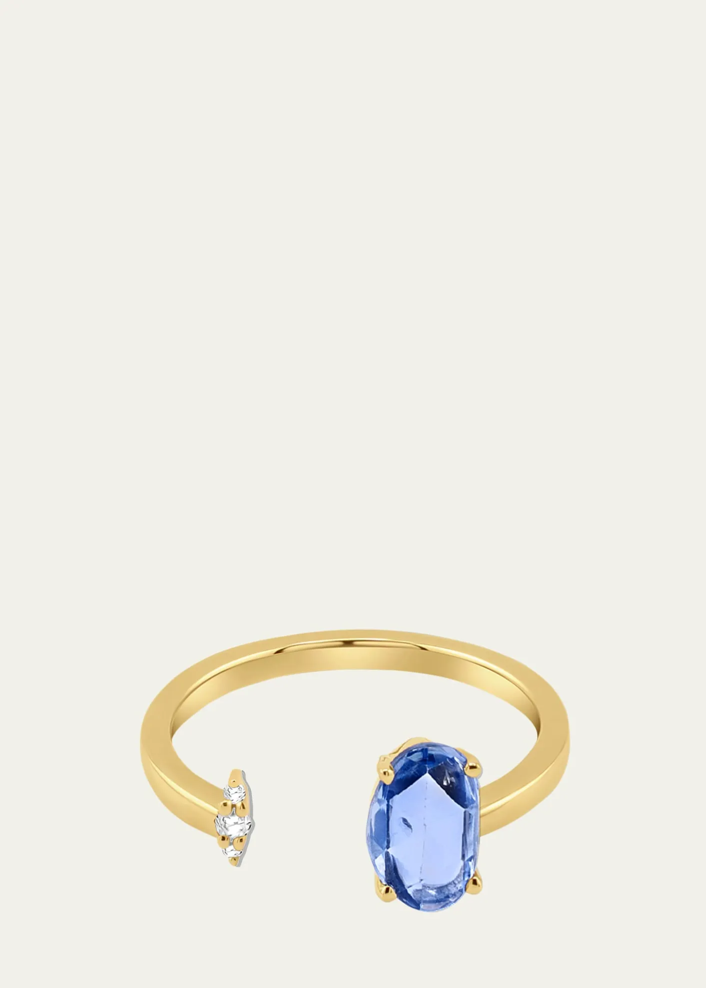 JIA JIA14K Blue Sapphire and Diamond Ring
