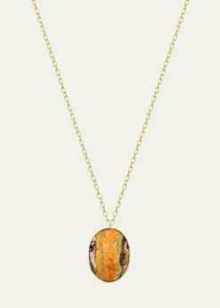 JIA JIA14K Bumble Bee Jasper Long Pendant Necklace