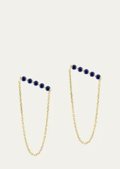 JIA JIA14K Gemstone Bar Chain Earrings