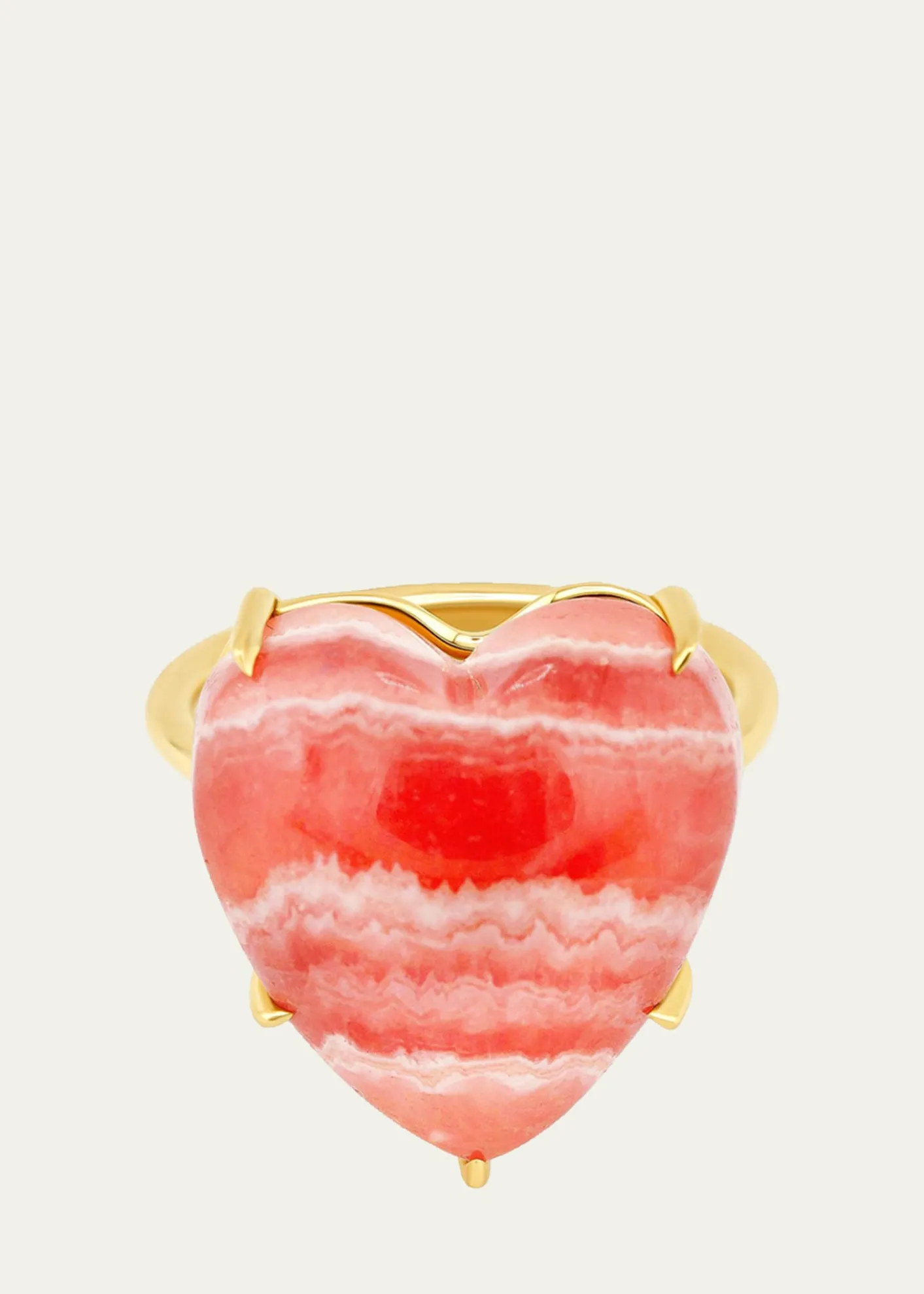 JIA JIA14K Rhodochrosite Heart Ring