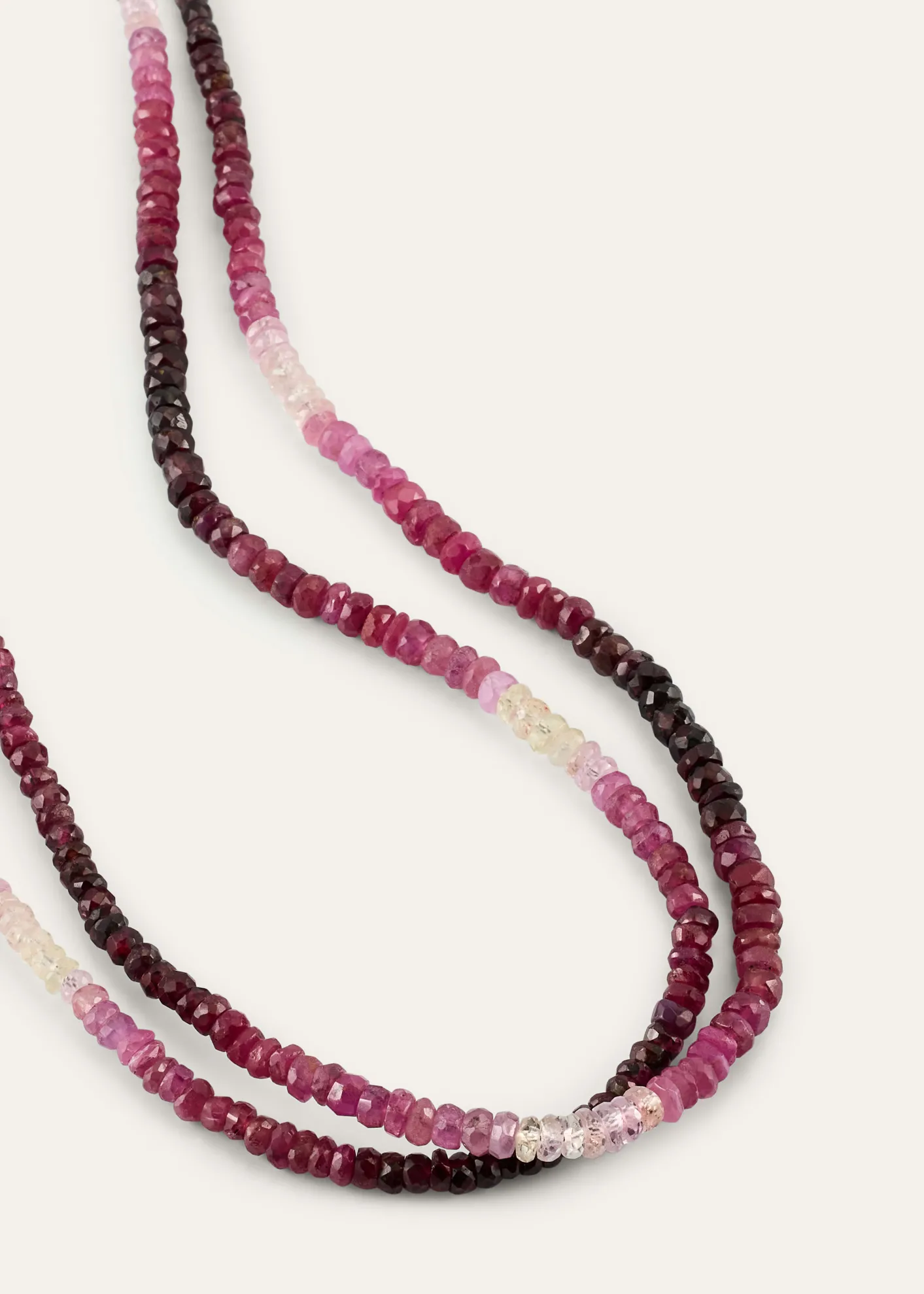 JIA JIAOmbre Ruby Sapphire Long Necklace