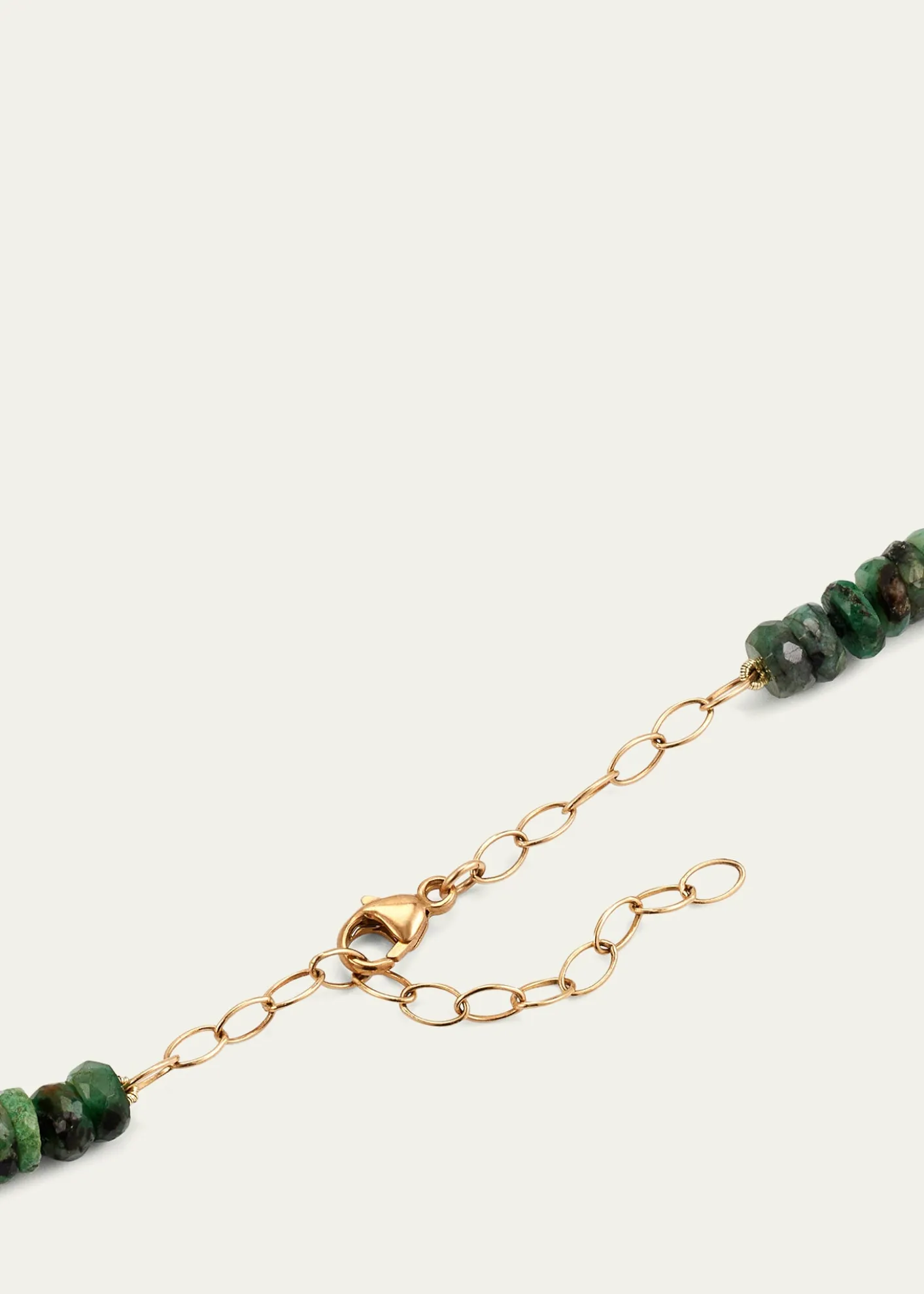 JIA JIARose Quartz Charm Necklace with Emeralds