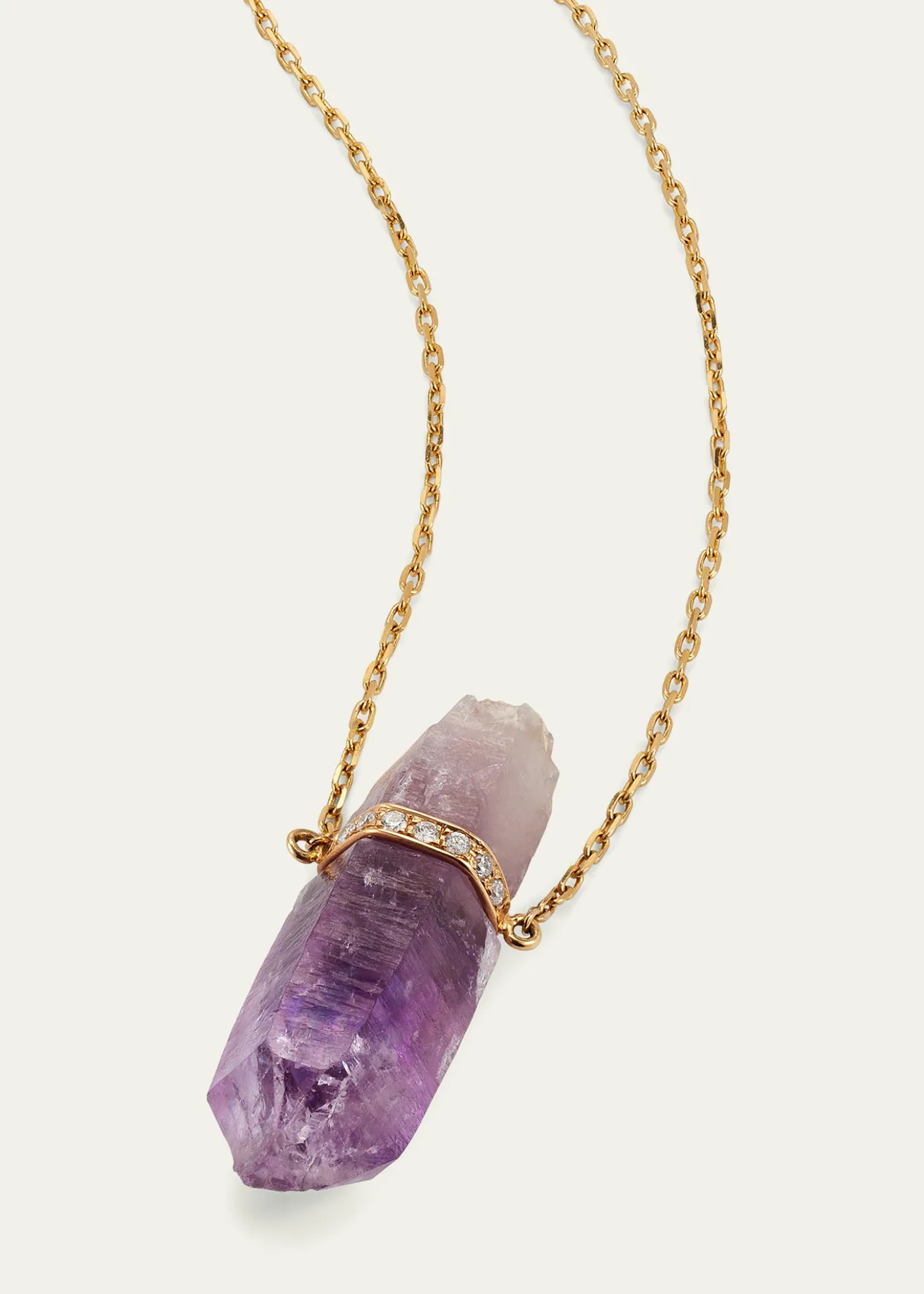 JIA JIAVera Cruz Amethyst and Diamond Bar Necklace