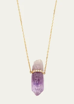 JIA JIAVera Cruz Amethyst and Diamond Bar Necklace