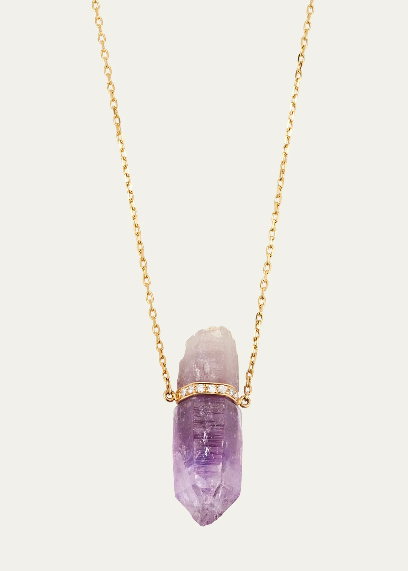 JIA JIAVera Cruz Amethyst and Diamond Bar Necklace